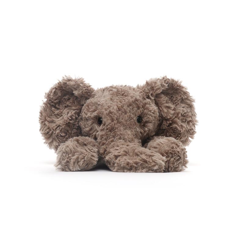 Brightly lit elephant plush toy, uplifting comfort and emotional warmth