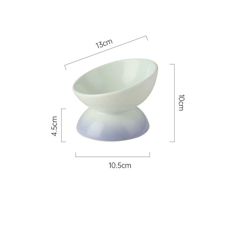 Gradient Ceramic Cat Bowl
