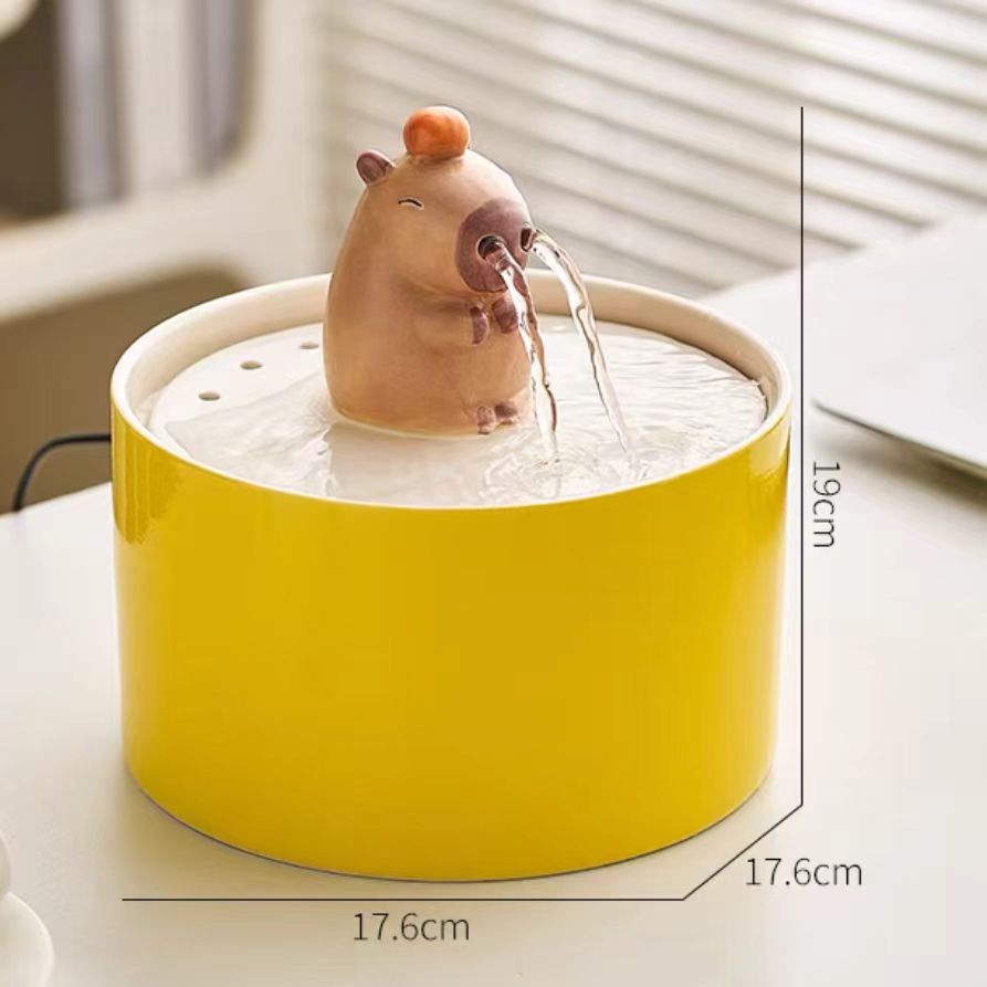 Capybara Ceramic Cat Water Fountain