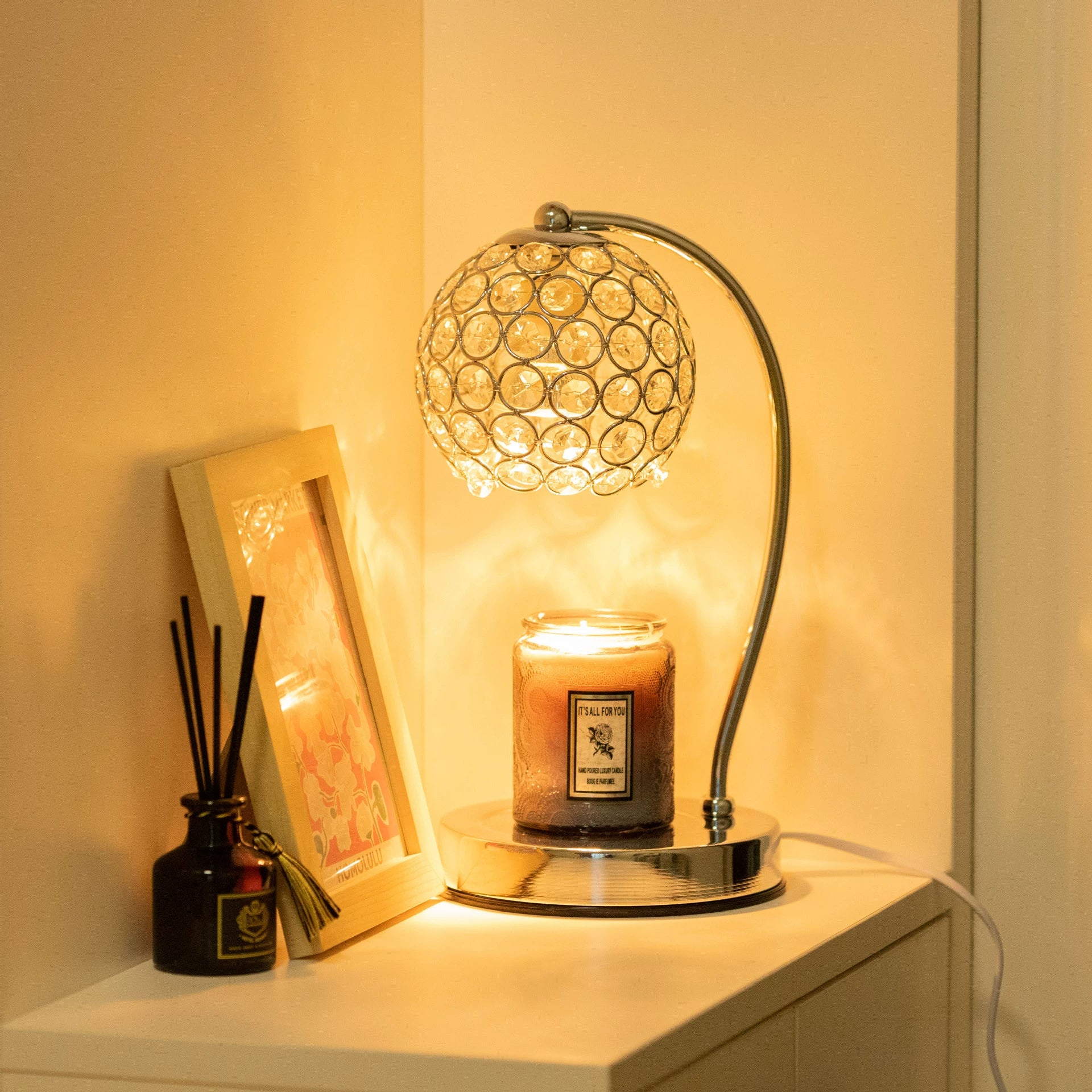 Crystal Aromatherapy Candle Warmer Lamp