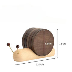 Black Walnut Snail Coaster