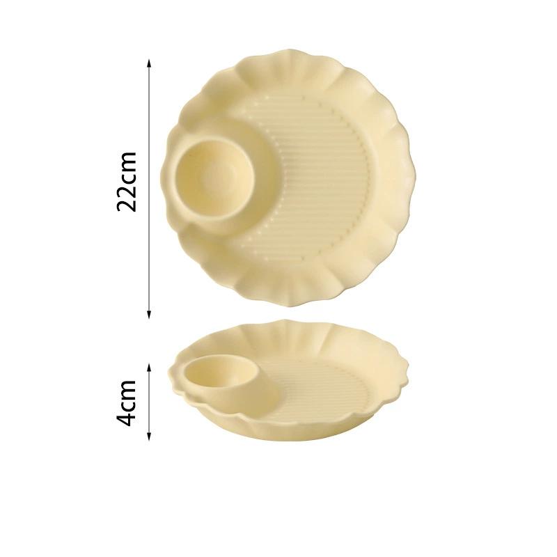 Flower Rim Ceramic Sauce Plate