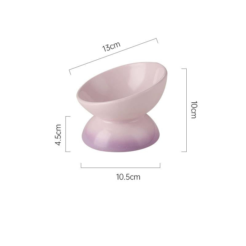 Gradient Ceramic Cat Bowl