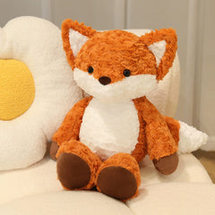 Running Fox Plush Toy sitting on a cozy sofa, adding warmth to the home environment.