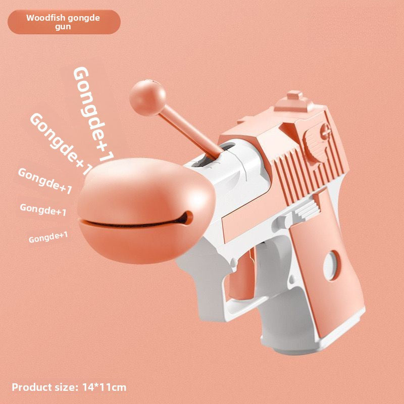 Dharma Wooden Fish Gun Fidget Toy