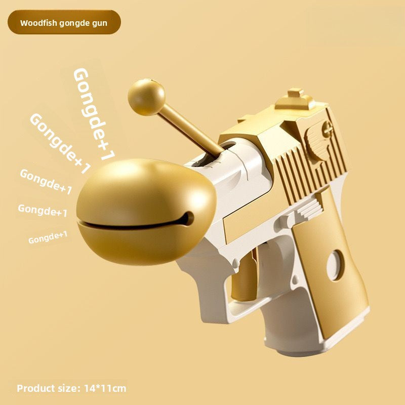 Dharma Wooden Fish Gun Fidget Toy