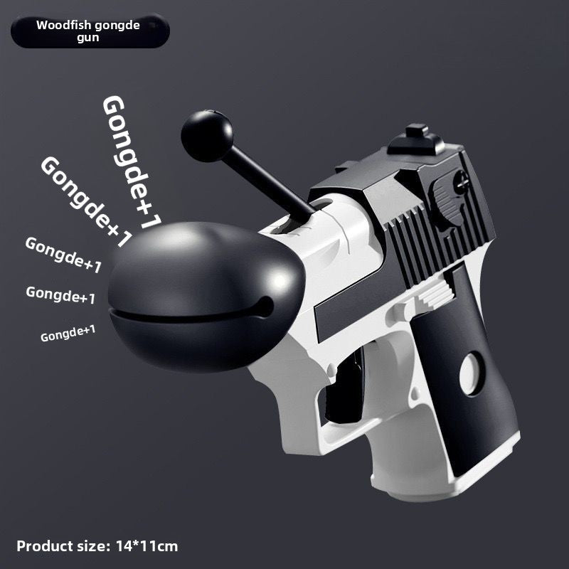 Dharma Wooden Fish Gun Fidget Toy
