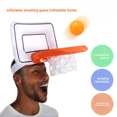 Head-Mounted Inflatable Basketball Hoop Toy